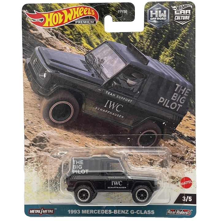 Hot Wheels Premium Metal Car, 1993 Mercedes-Benz G-Class, Off Road, 1:64, Π§Π΅ΡΠ΅Π½