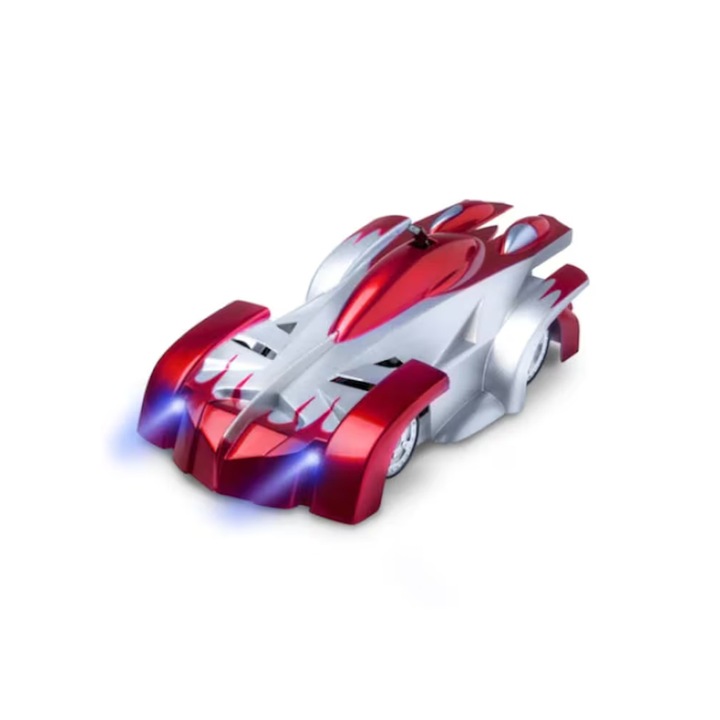 Masina cu telecomanda Virtual Trend®, care merge pe pereti, cu lumini, gri-rosu