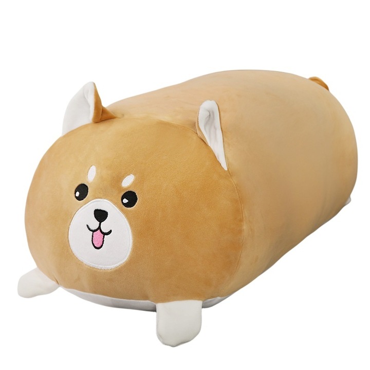 Плюшена играчка Shiba Inu, еластичен полар, 30 см, кафява
