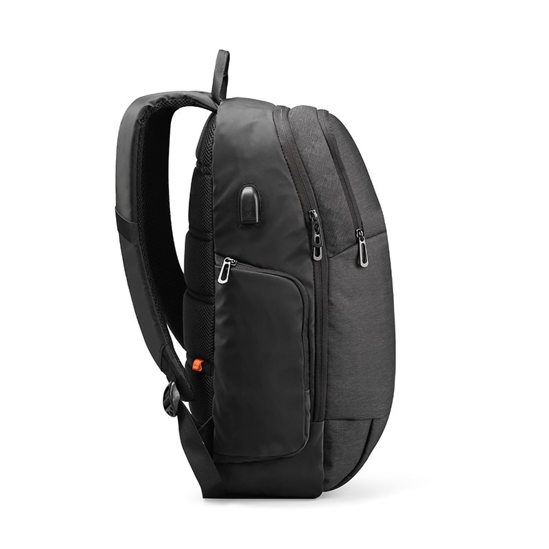 Rucsac laptop 15.6", business casual, cu buzunar antifurt, orificiu cabluri audio si port USB, VGOAL, 32х18x46, 5 cm, Negru