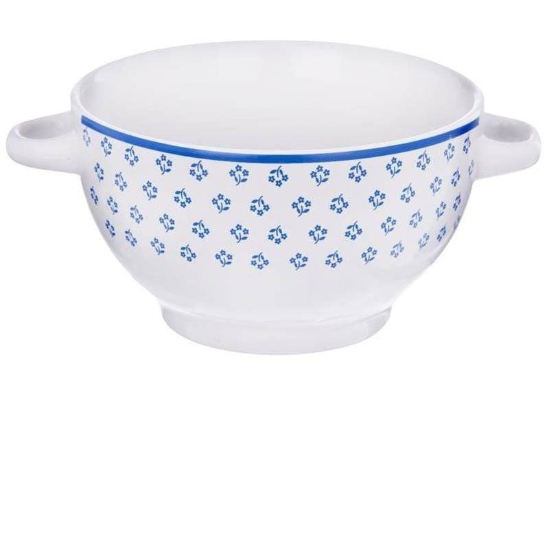 Orion Bol de ceramică Capacitate Alb Albastru Inchis 19x14x8cm, 750 ml