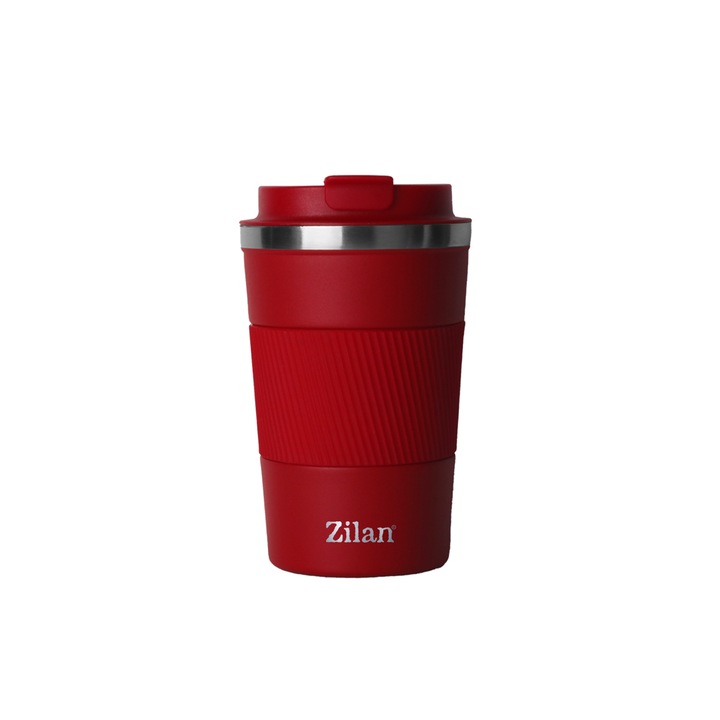Cana de cafea Zilan ZLN9924 termos, capacitate 510ml, interior din inox, pereti dublii, rosu