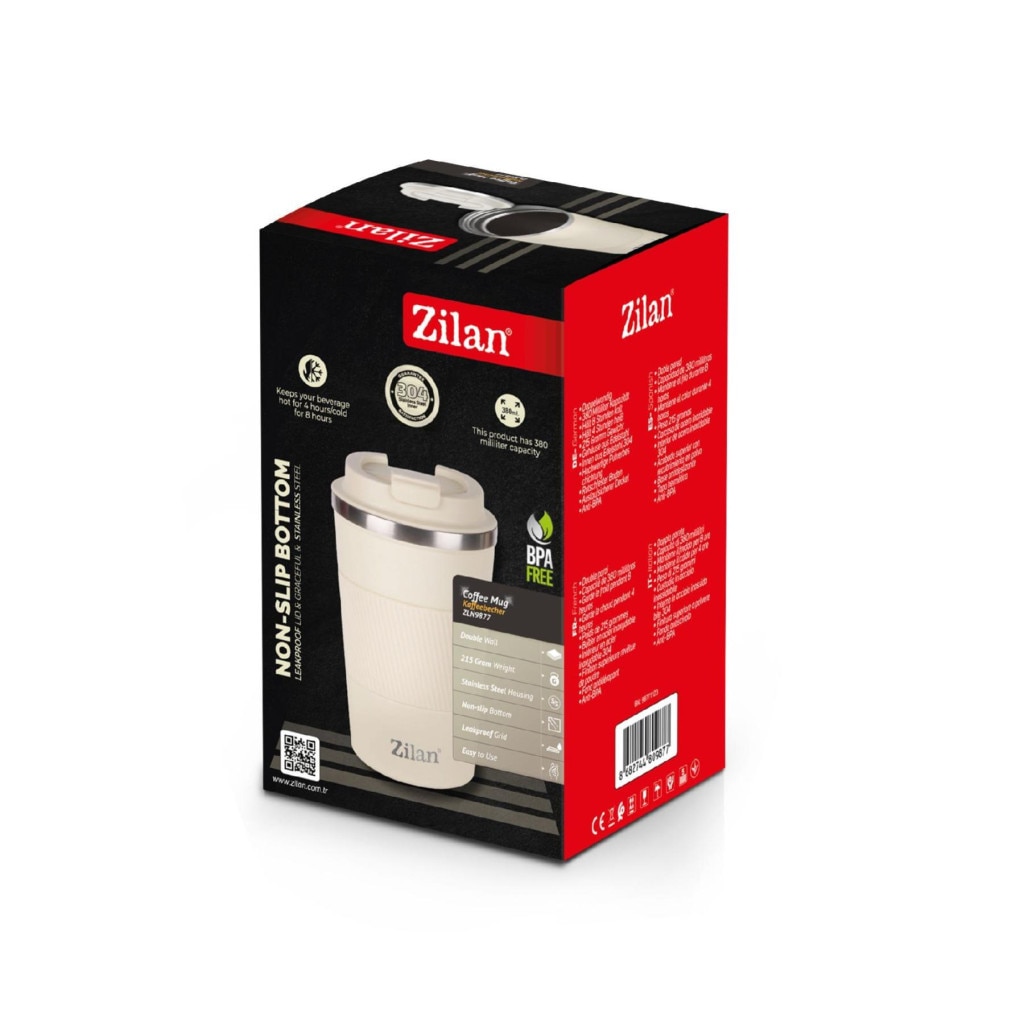 Cana de cafea, termos, interior din inox, capacitate 380ml ZILAN