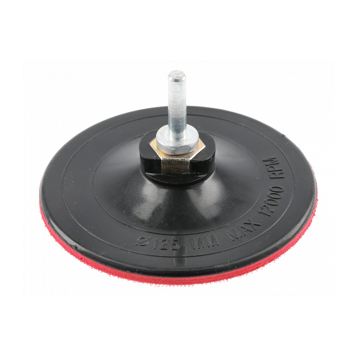 Csiszolótárcsa tartó, tépőzáras, fúróhoz és köszörűhöz, 125 mm M14 tengellyel