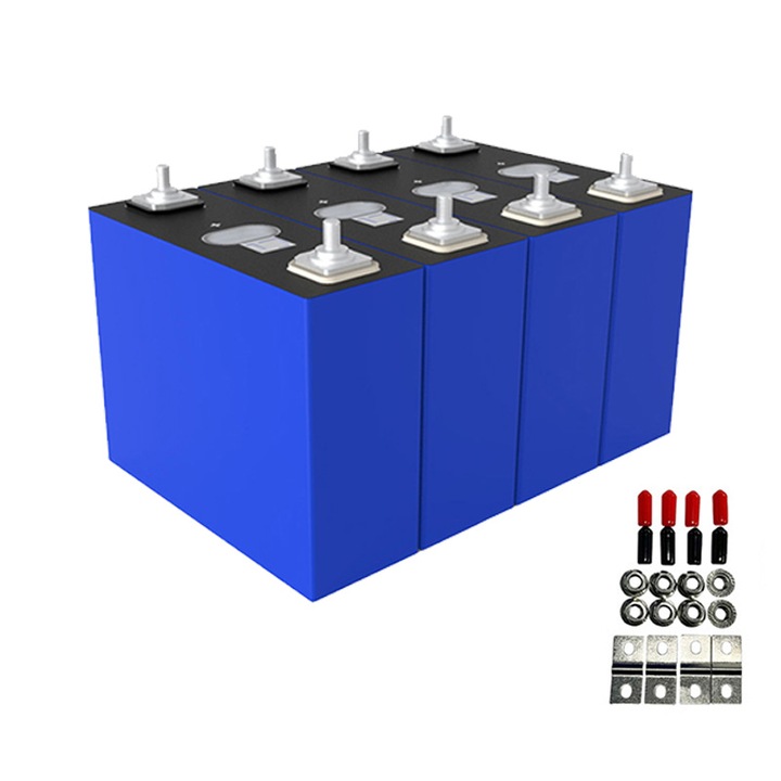 Set 4 acumulatori solari/accesorii, SJY, 3.2V, 280Ah, Albastru