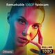 Уеб камера JESWO, FHD 1080P, 60fps, шумопотискащ микрофон, автофокус, RGB LED, черен, 9x6.5x5.2cm