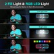 Уеб камера JESWO, FHD 1080P, 60fps, шумопотискащ микрофон, автофокус, RGB LED, черен, 9x6.5x5.2cm
