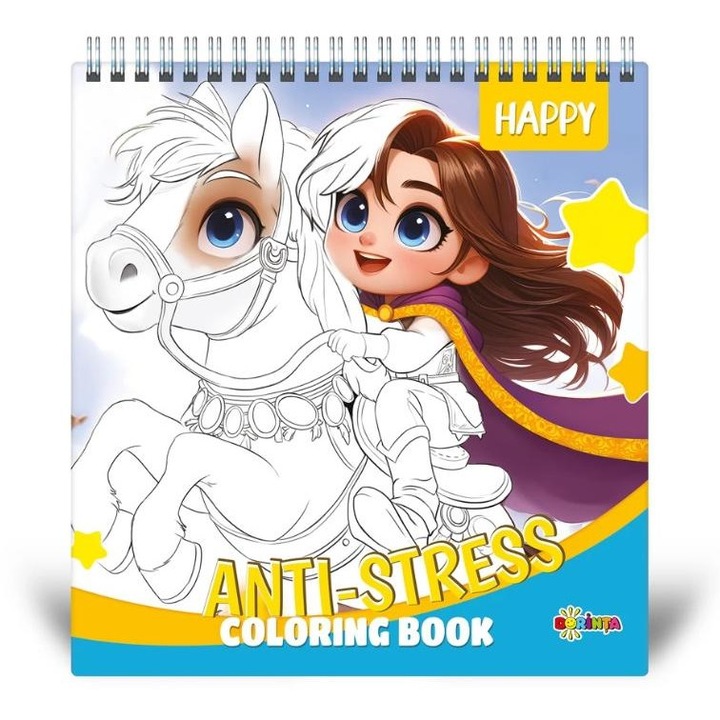 Anti-stress. Coloring book. Happy