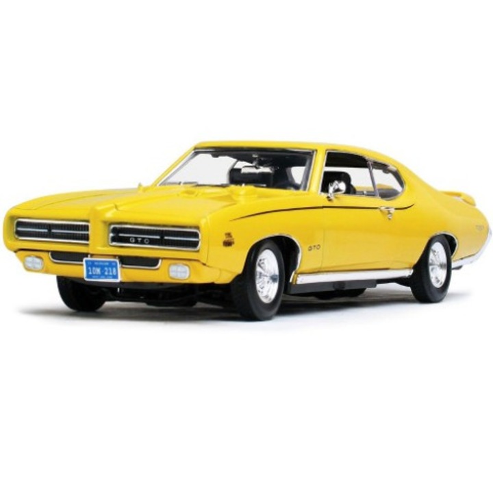 Macheta Pontiac Gto Judge galben 1969 - 1/18 Motormax