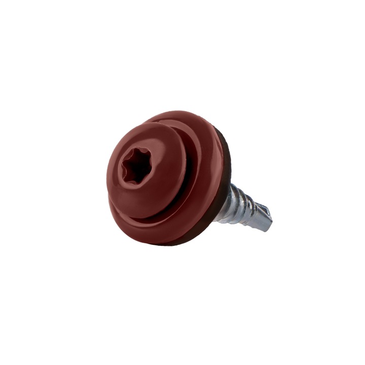 Комплект 250 самонарезни винта за ламарина 4, 8x20 mm RAL 3009, TORX, Etanco GTF 02P