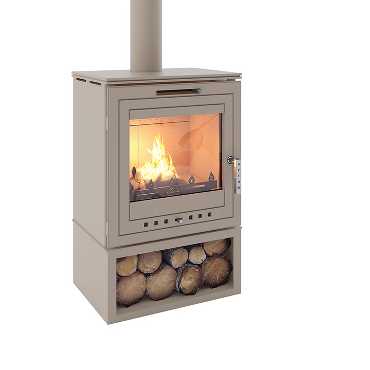 ECO Kandalló Artish Plus, 9(10)kw, Vízteres, Elefántcsont