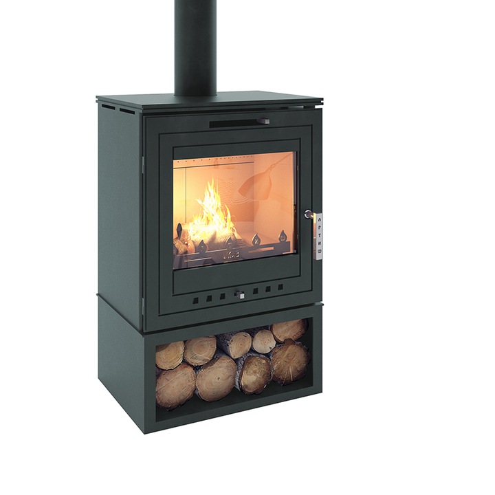 ECO Kandalló Artish Plus, 9(10)kw, Vízteres, Zöld metál