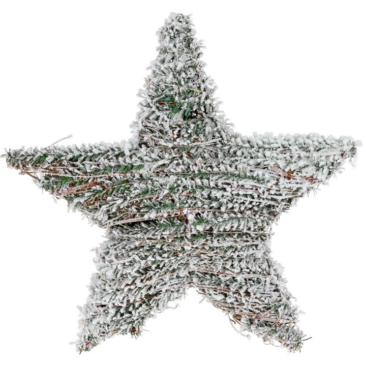 Decoratiune Luminoasa, Vilde, Steaua de Craciun, 30 LED, 40 cm, Alb