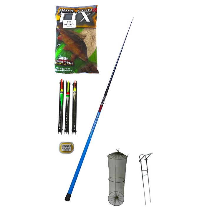 Set undita carbon de 5m Pelusa, accesorii si nada