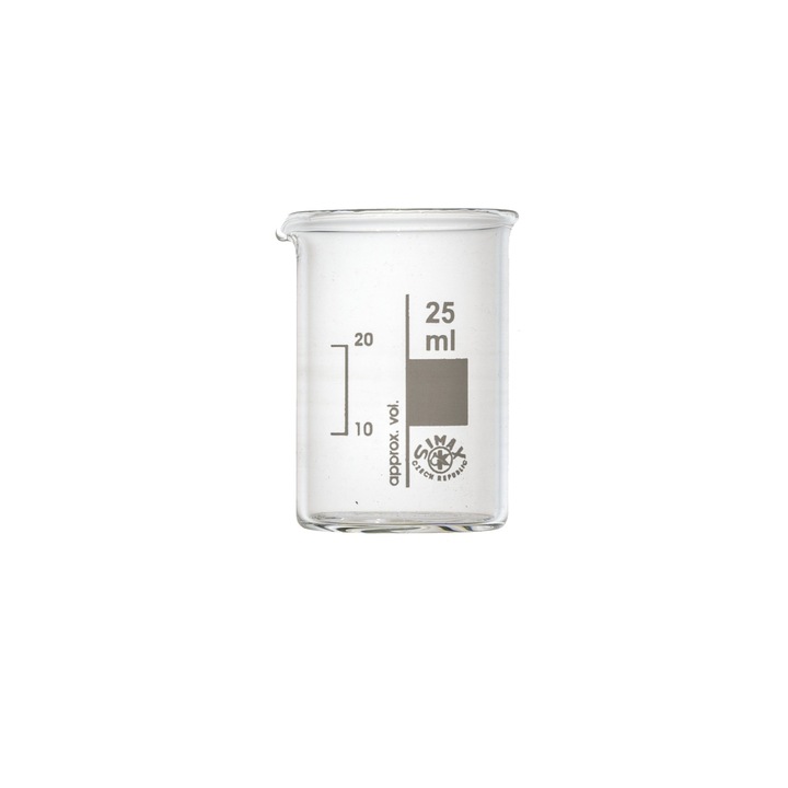 Pahar de sticla jos 25 ml