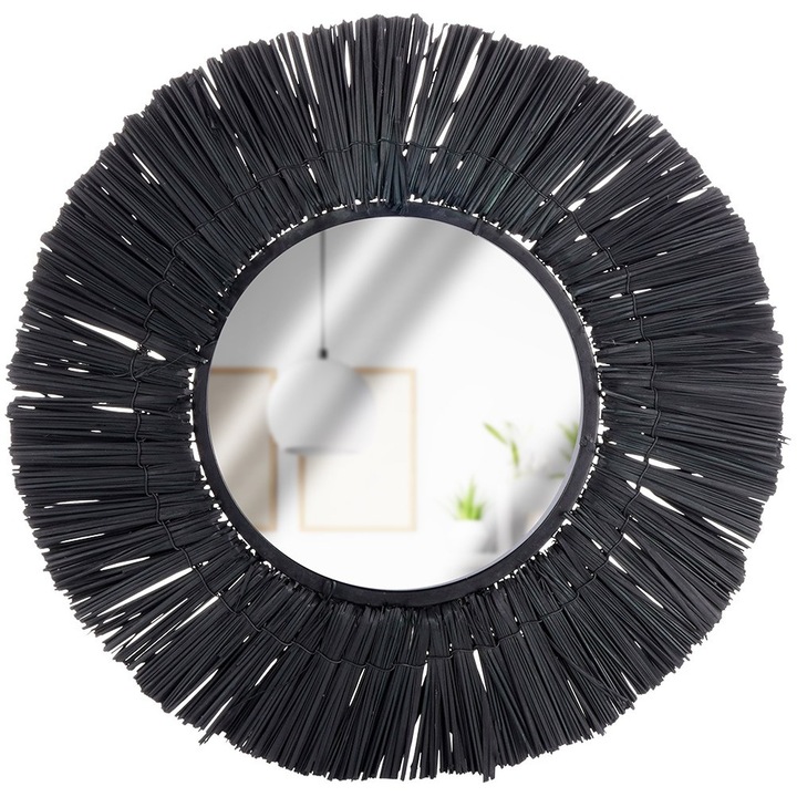 Стенно огледало, Home Styling Collection, черно стенно 42 см