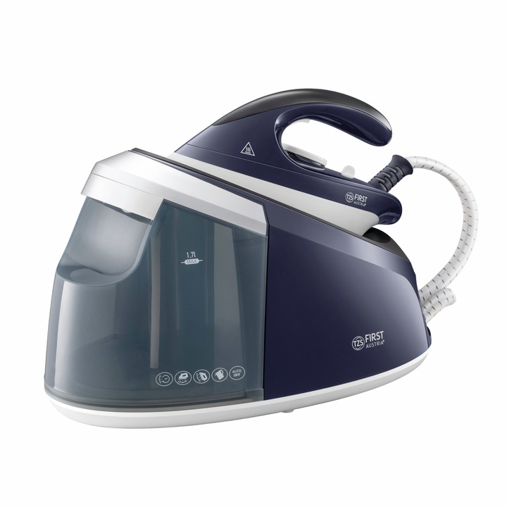 Statie de calcat cu aburi TZS First Austria 3000W 6 bar rezervor 1.7L Protect Keramik abur vertical auto-curatare