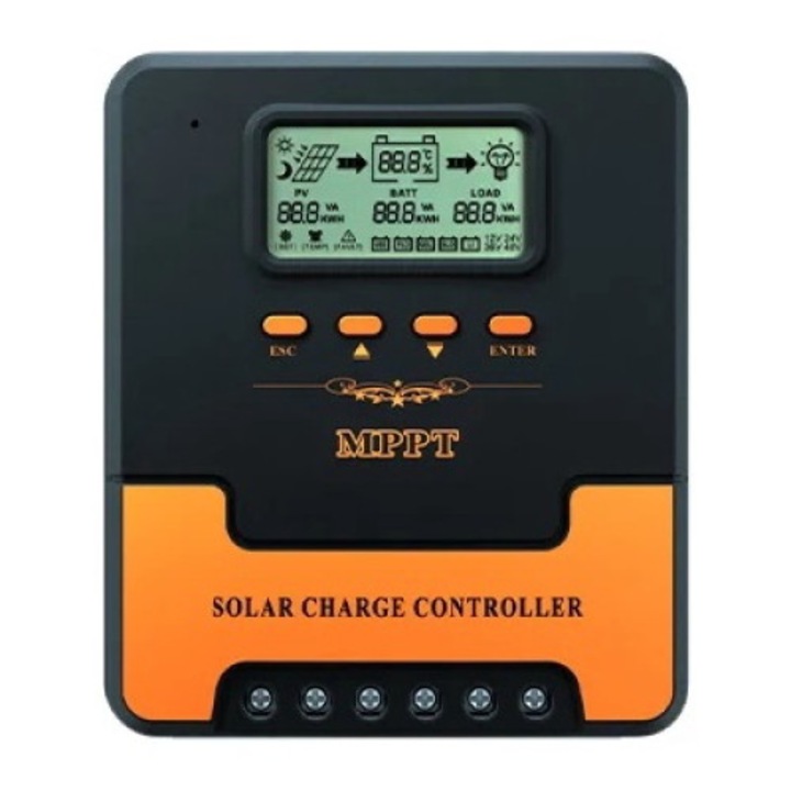 Соларен контролер, MPPT, 60A, 12/24v, оранжев, черен