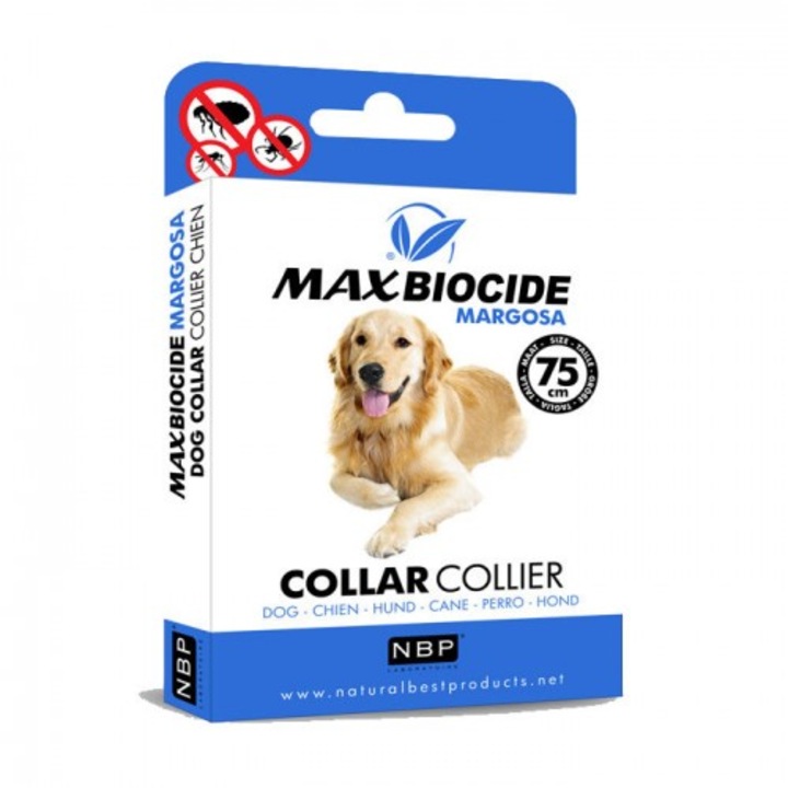 Противопаразитна каишка за куче Max Biocide, 75см, Едри породи