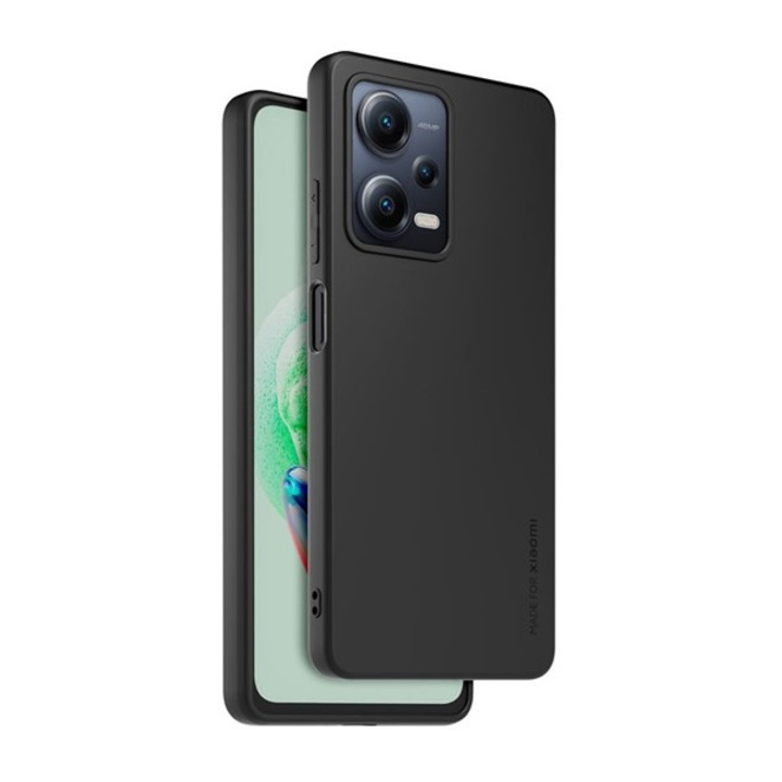 Made for xiaomi szilikon mobiltelefon tok, ultravékony, matt, fekete, kompatibilis: Xiaomi Poco X5 5G / Redmi Note 12 5G