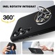 Husa pentru Samsung Galaxy S24 PLUS, inel rotativ si Kickstand 360°, Protectie Militara Antisoc, cu disipare termica, Negru