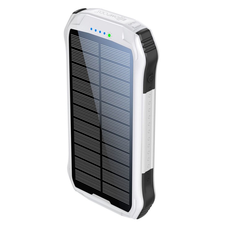 Boompods Neutron Solar 10000mAh PowerBank White, 240940, Powerbank