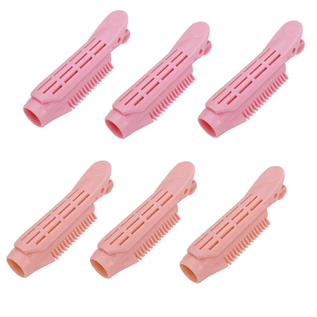 Set 6 bigudiuri plastic cu clips Sela, w653 - eMAG.ro