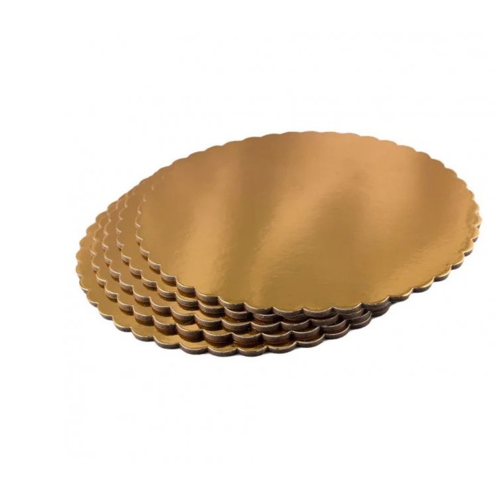 Disc pentru tort 30 cm auriu argintiu, 2.5 mm