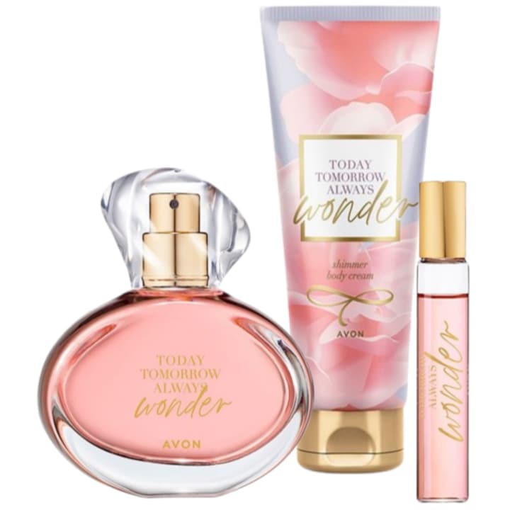 Set TTA Wonder, Avon - Apa de parfum 50 ml, Lotiune de corp 125 ml si Mini-Apa de parfum 10 ml