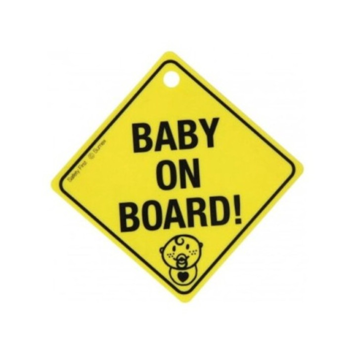 Semn de avertizare Baby on Board! cu ventuza