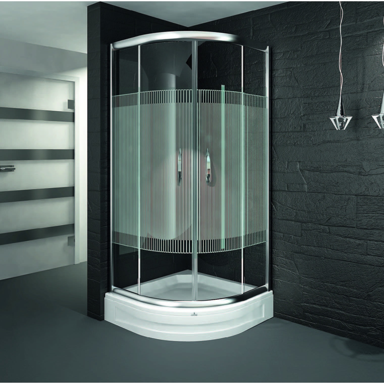 Cabina De Dus Elit 80x80 Cm Sticla Securizata De 5 Mm Cu Dungi cabina-de-dus-elit-80x80-cm-sticla-securizata-de-5-mm-cu-dungi