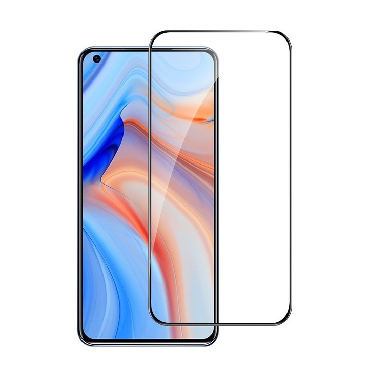 Защитно фолио, Flippy, за iPhone 15, закалено стъкло 9D, противоударно, пълно лепило, черни ръбове, прозрачно