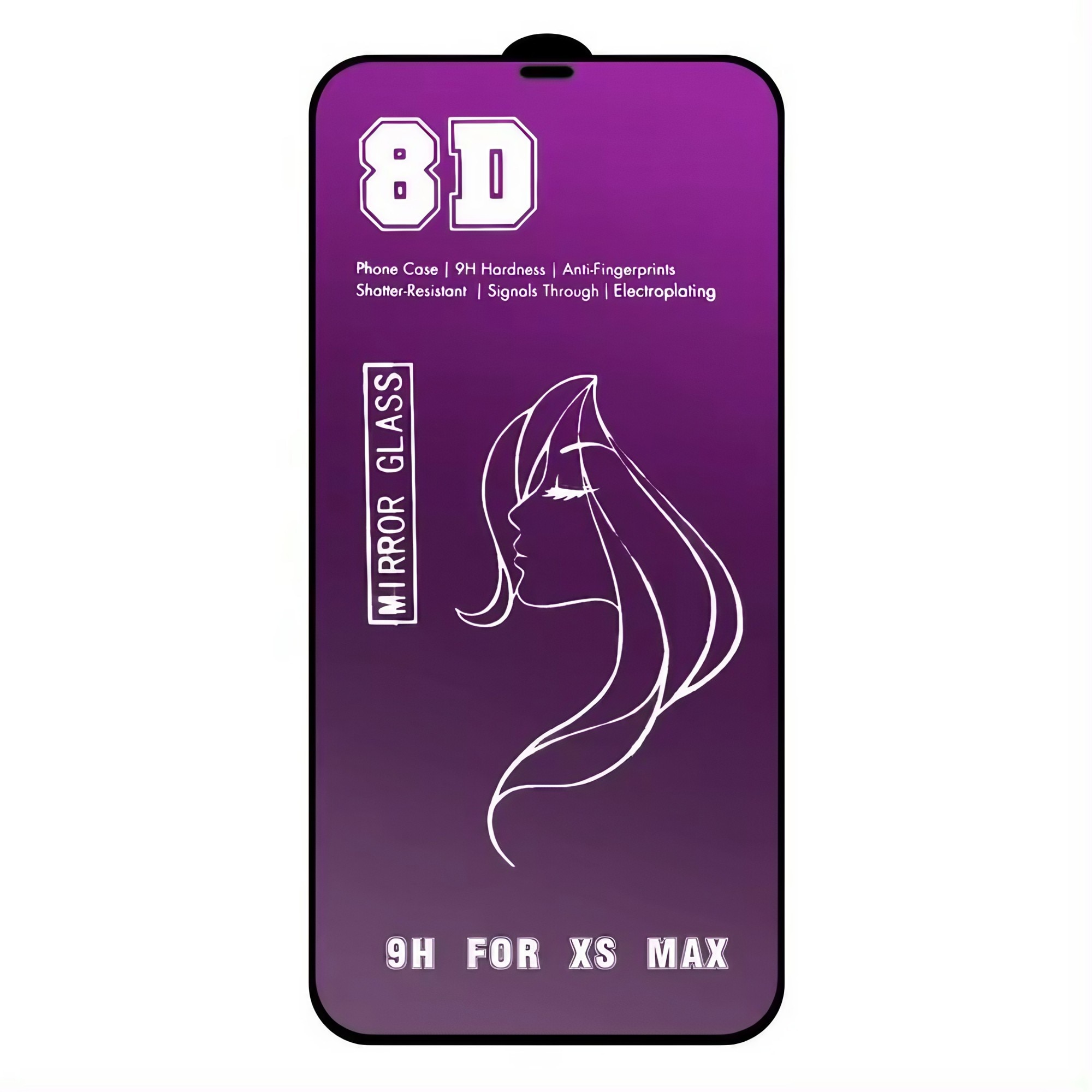 Folie de Protectie, pentru iPhone 15 Pro Max, Tempered Glass Mirror 8D, Efect Oglinda, HD, Violet