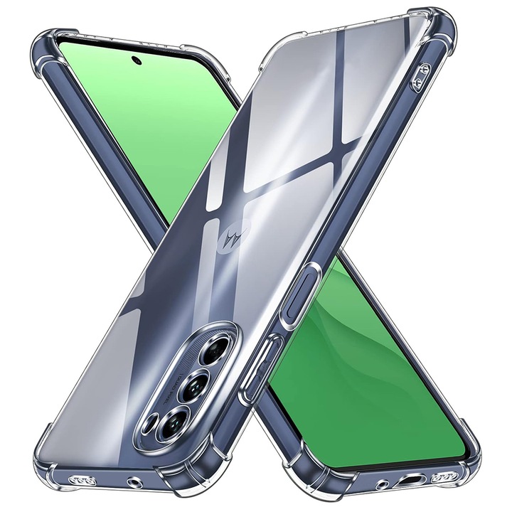 Husa Antisoc compatibila cu Motorola Moto G31 | Moto G41, Cushioned Bumper, Eleganta, Slim, Margini ridicate, Rezistenta la socuri, Gel transparenta