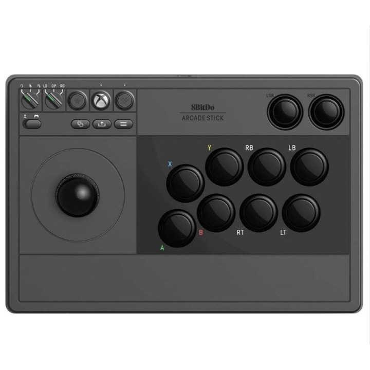 8BitDo Arcade Stick, Xbox Series X|S, Xbox One, PC, Fekete, Vezeték nélküli kontroller