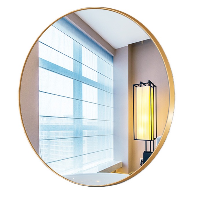 BADU Fürdőszoba tükör, átmérő 70 cm, arany keret