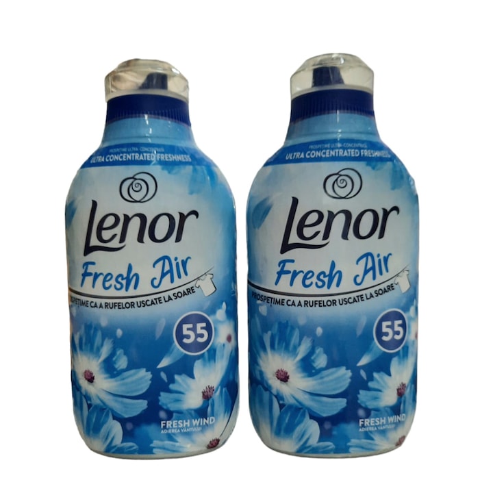 Комплект 2 х балсам за пране Lenor Fresh Air Fresh Wind, 770 ml, 55 пранета