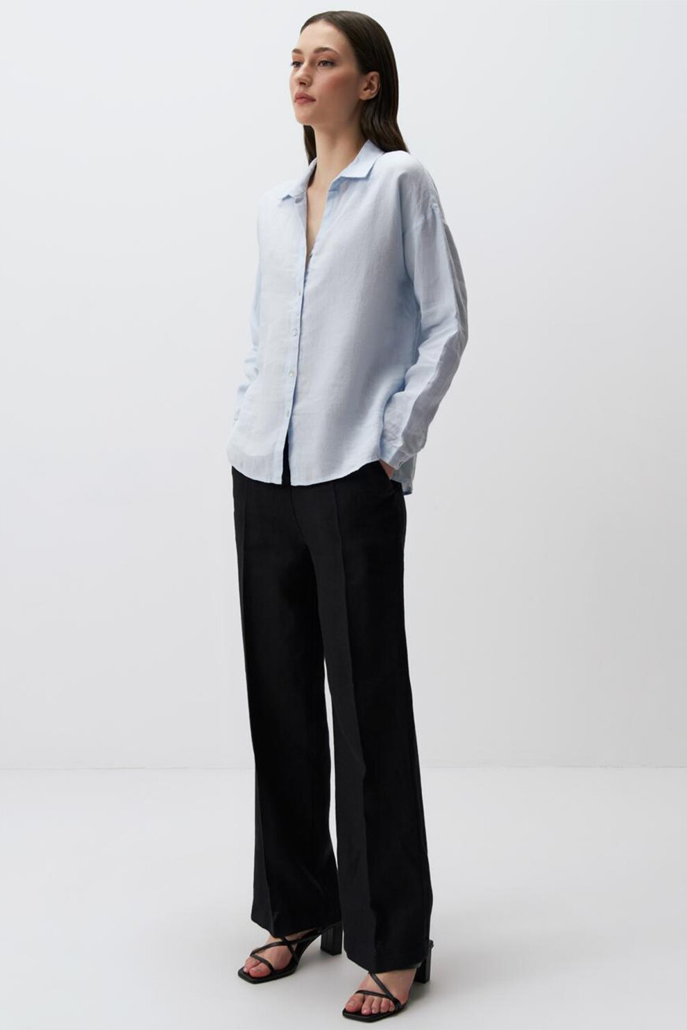 JIMMY KEY, Pantaloni de in cu talie elastica, Negru, L