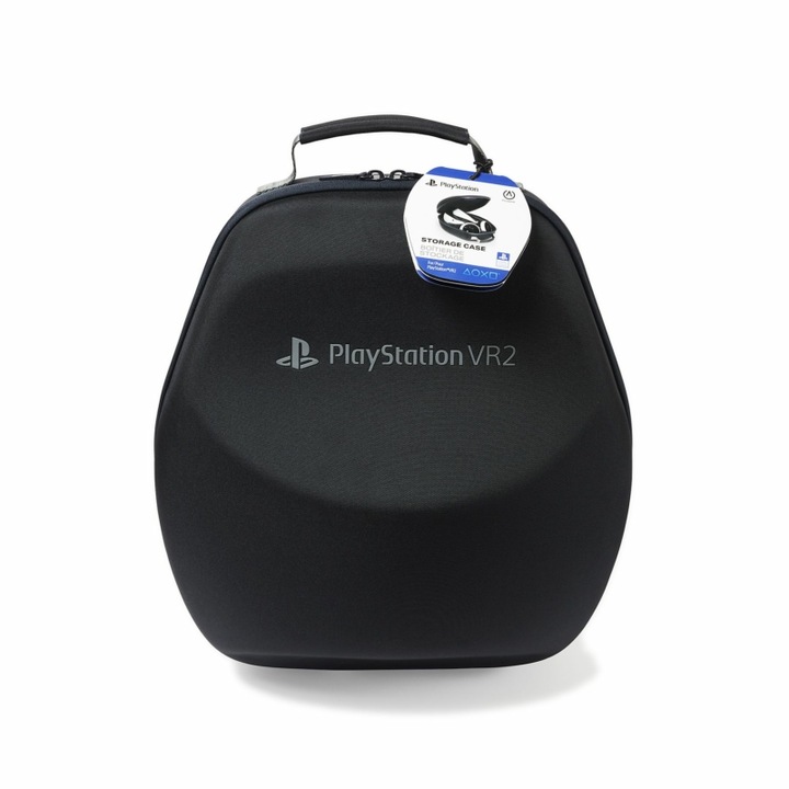 Geanta VR, PowerA Storage Case, PlayStation®VR2, Cravata de cablu, Maner, Negru