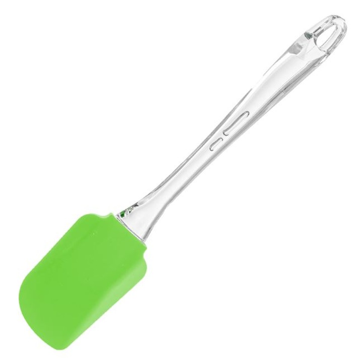 Spatula din silicon ISJ2771, maner transparent, 25cm, Verde Lime