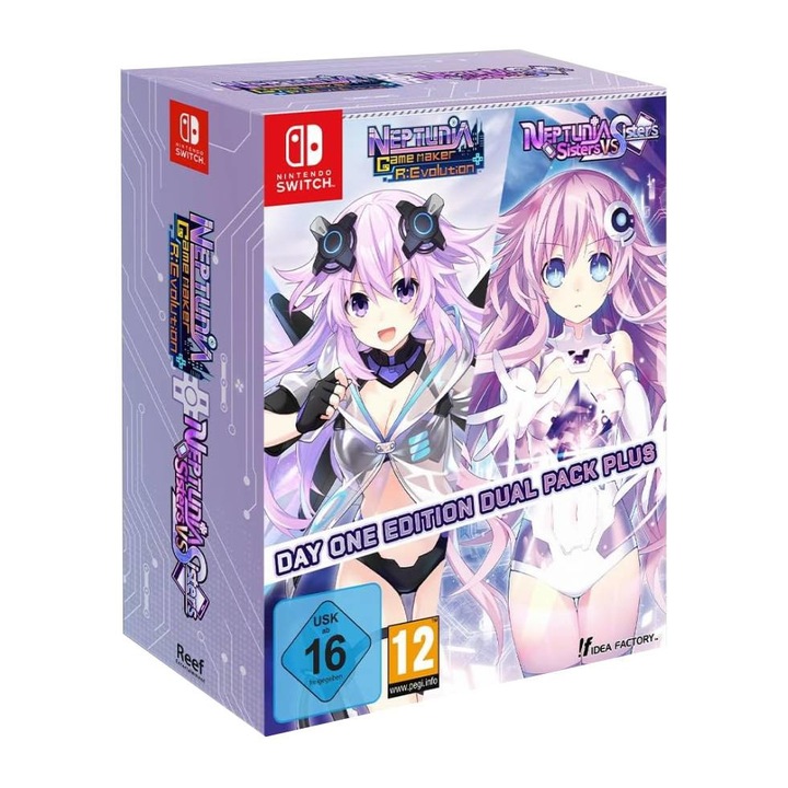 Joc Neptunia Game Maker R Evolution Neptunia Sisters Vs Sisters Day One Edition Dual Pack Plus Pentru Nintendo Switch