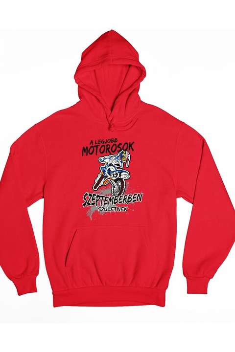 A legjobb cross motorosok szeptemberben születnek női pulóver, Piros