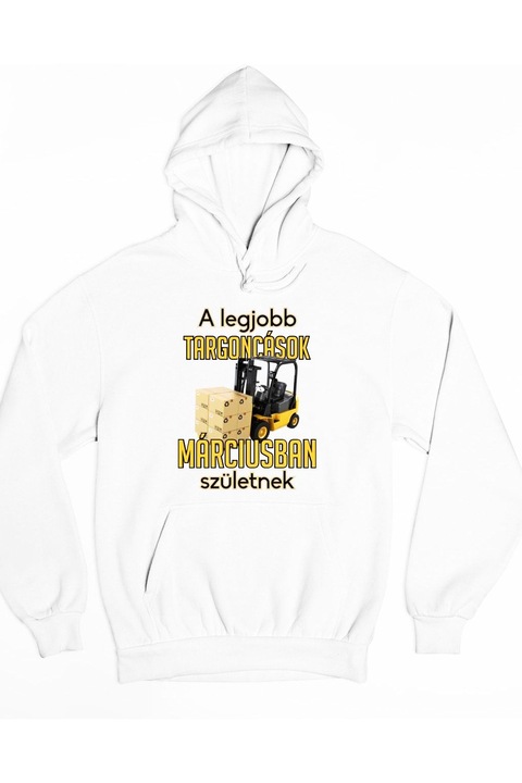 A legjobb targoncások márciusban születnek kapucnis női pulóver, Királykék