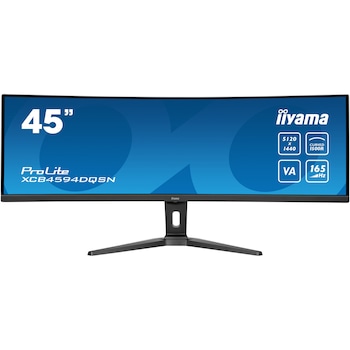 Monitor LED VA iiyama ProLite Curbat XCB4594DQSN-B1 45" Dual QHD, 165Hz, 0.8ms, HDMI, Display Port, HUB USB 3x3.2, USB-C DOCK, RJ45, KVM Switch, Flicker-free + Blue light