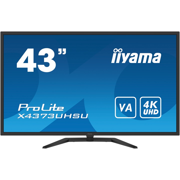 LED monitor VA iiyama ProLite X4373UHSU-B1 42.5" UHD, 60Hz, 3ms, HDMI, Display Port, mDP, HUB USB 4x3.2, Villogásmentes + kék fény