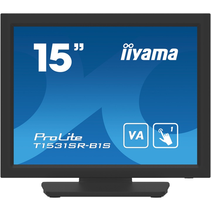 Monitor LED VA iiyama ProLite Touch T1531SR-B1S 15" WXGA, 18ms, VGA, HDMI, Display Port