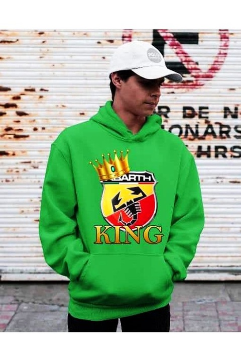 Hanorac cu glugă Abarth King pentru femei, Verde