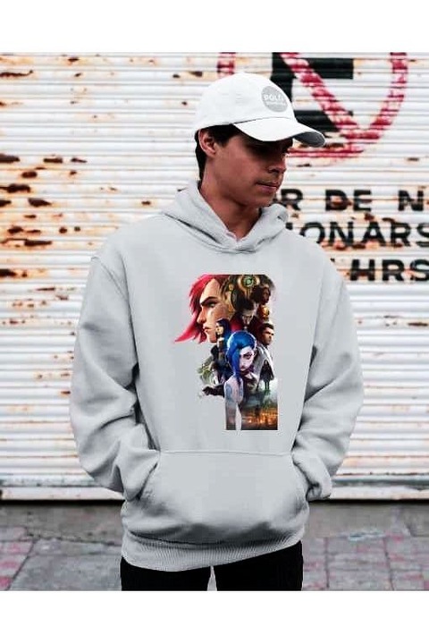 Hanorac Arcane Characters Hanorac pentru bărbați, Gri