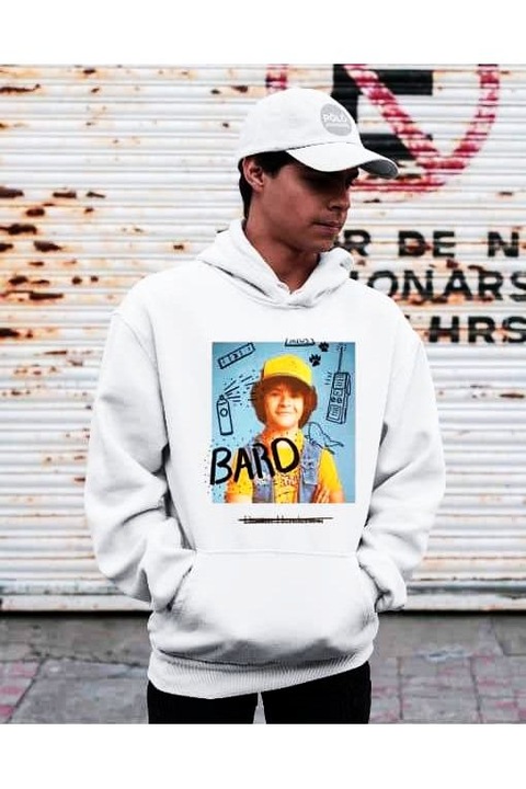 Hanorac cu glugă pentru femei Bard stranger things, Negru