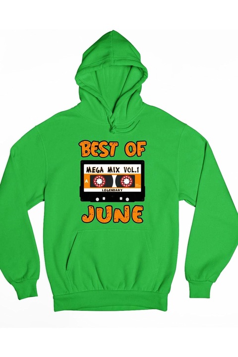 Hanorac cu glugă Best of June pentru bărbați, Verde